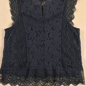 Elegant Black Lace Blouse | Kut from the Kloth | Size Large